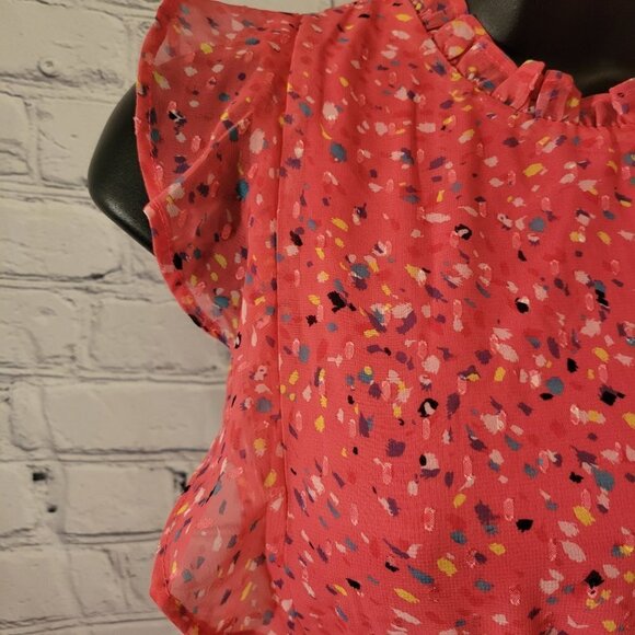 Aqua Girls' Flutter Speckle Print MIDI Dress - Picture 4 of 8